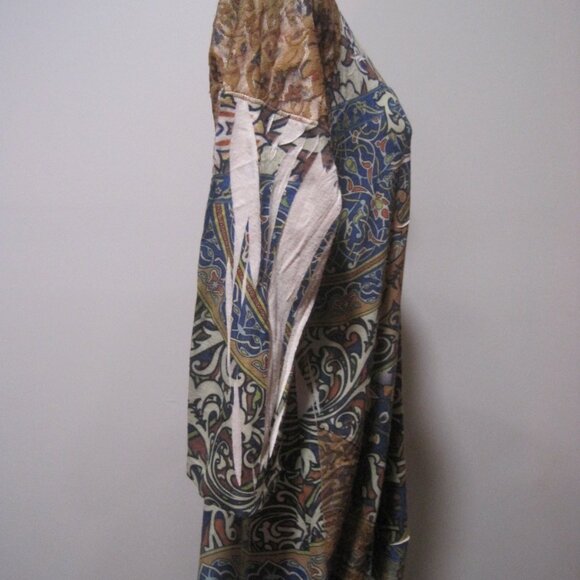 Live & Let Live Multi Color Boho Print Stretch Pullover 3/4 Sleeve Shirt Medium - Picture 5 of 5
